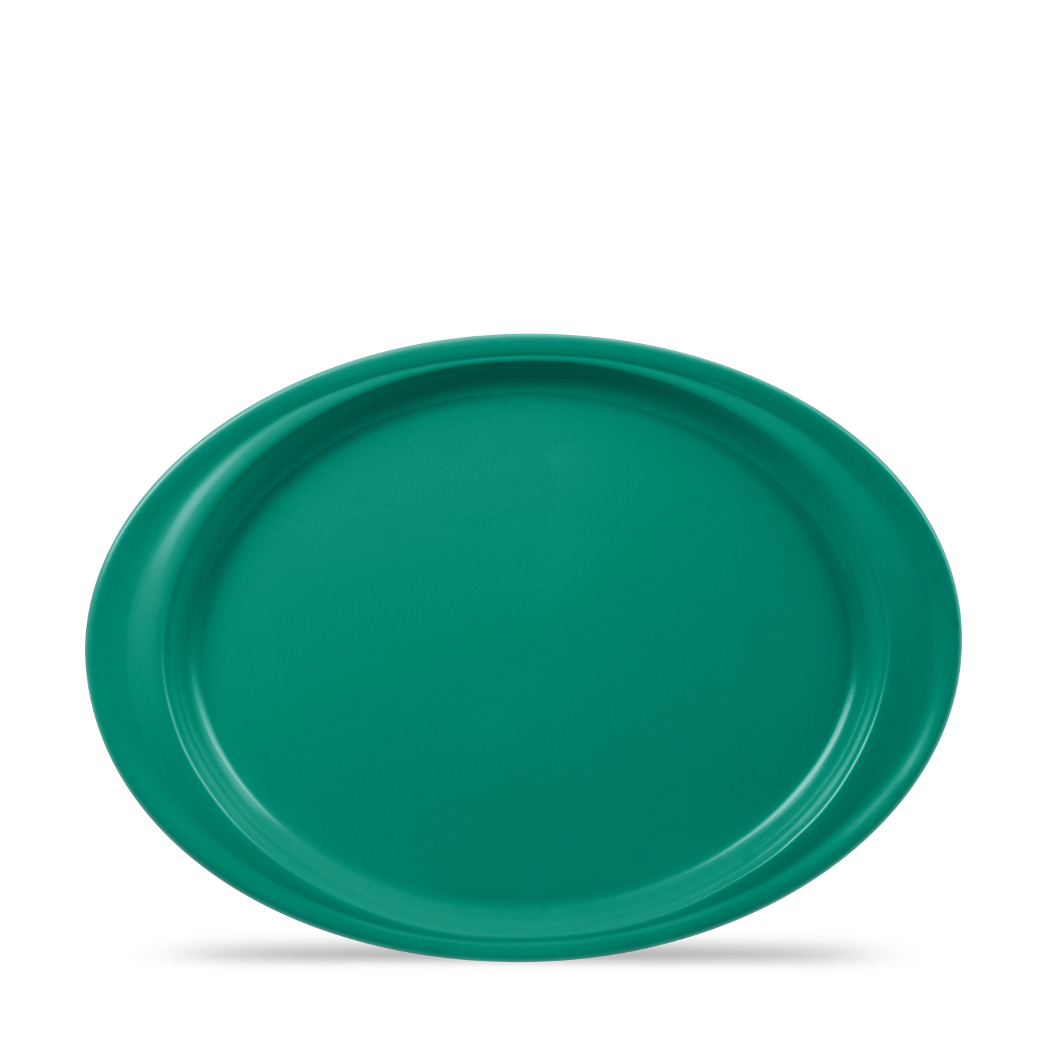 Melamine 14" Handled Oval Platter  - Jade Green