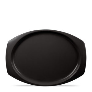 Melamine 15" Squared Edge Platter - Black