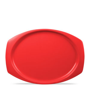 Melamine 15" Squared Edge Platter - Chili Red