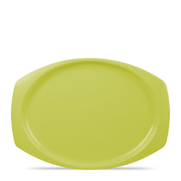 Melamine 15" Squared Edge Platter - Citrus Green