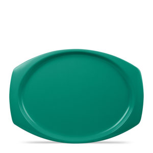 Melamine 15" Squared Edge Platter - Jade Green