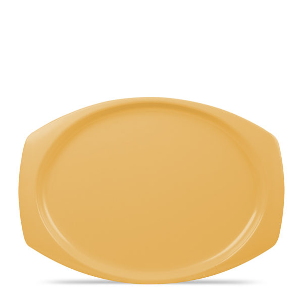 Melamine 15" Squared Edge Platter - Maize Yellow