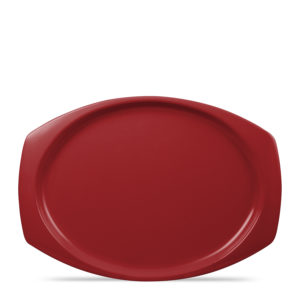 Melamine 15" Squared Edge Platter - Merlot Red