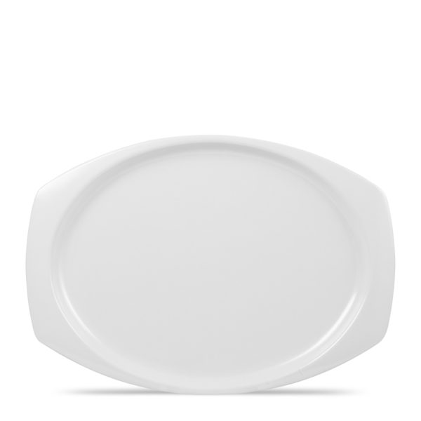 Melamine 15" Squared Edge Platter - Pure White