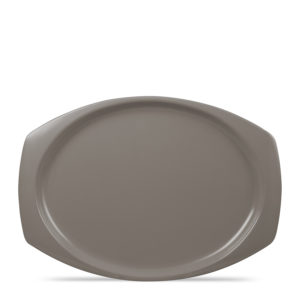 Melamine 15" Squared Edge Platter - Slate Grey