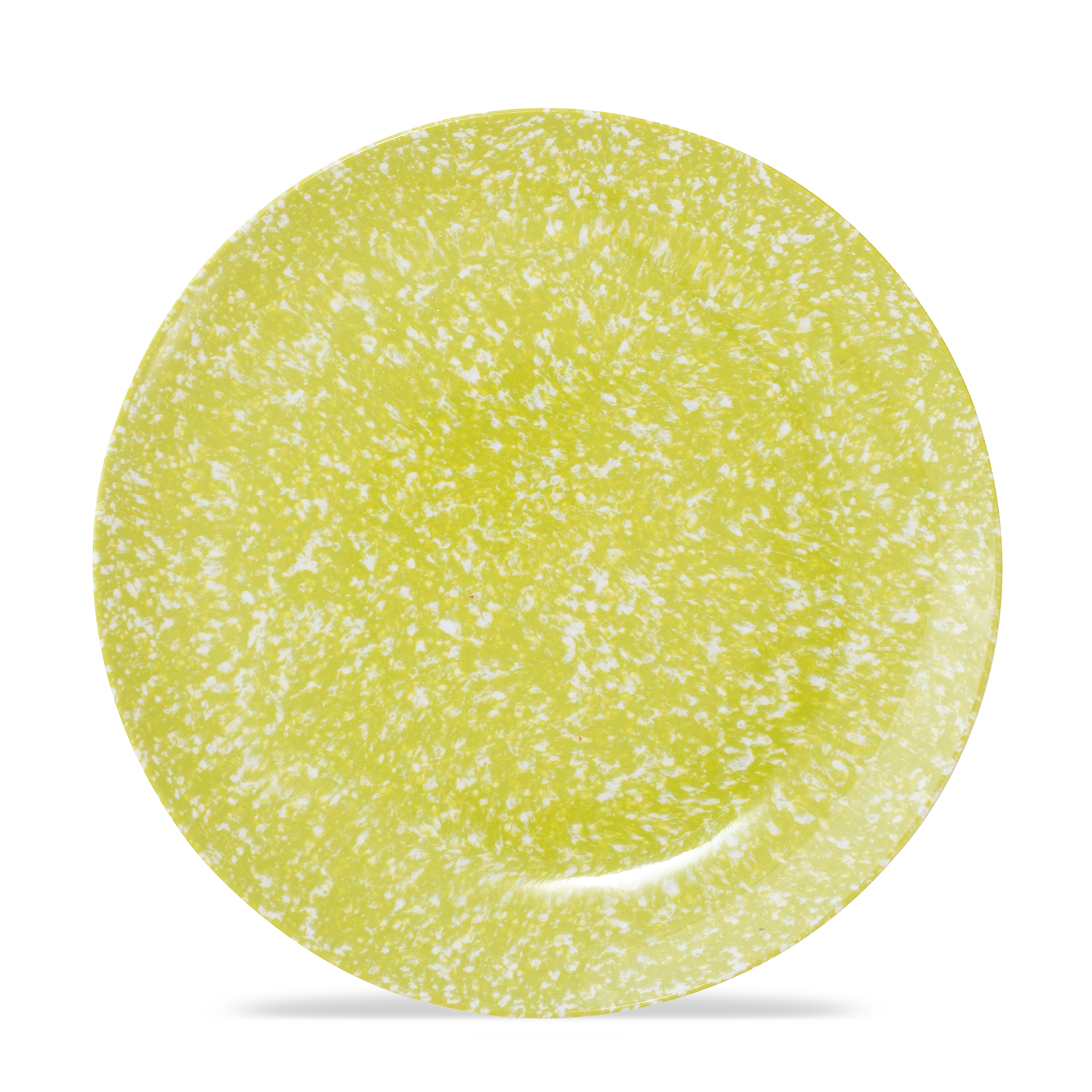 Cora - Melamine 10" Plate - Summer Mottled - Citrus Green