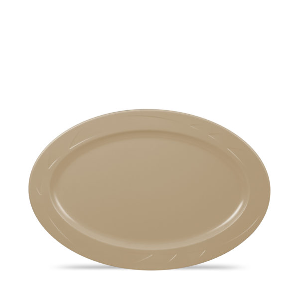 Chef's Collection - Melamine 13" Oval Platter - Putty