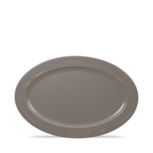 Chef's Collection - Melamine 13" Oval Platter - Slate Grey