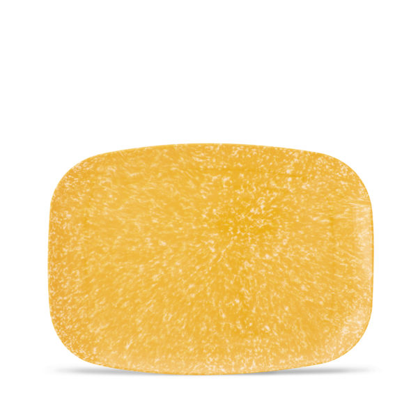 14" Melamine Platter - Summer Mottled - Maize Yellow