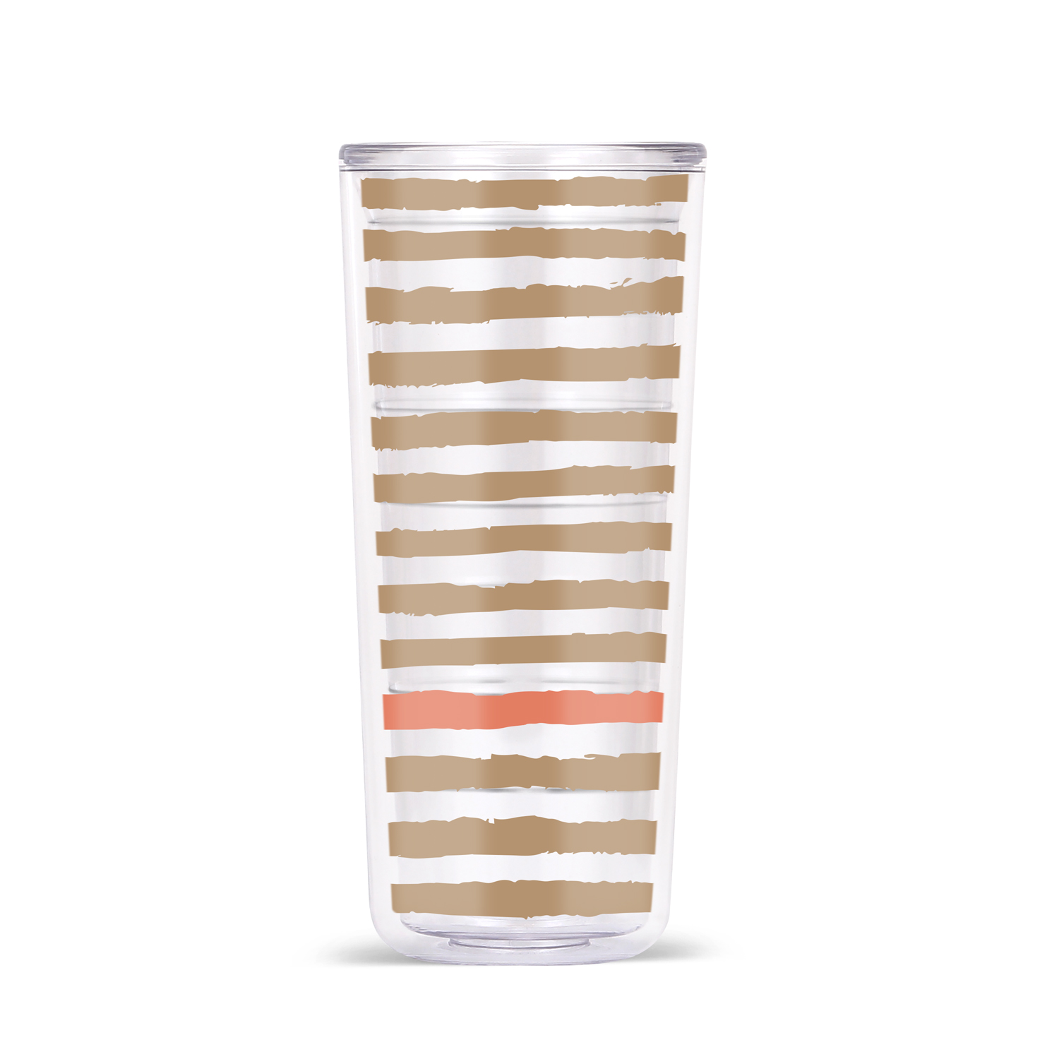 18oz DW Insulated Tritan Tumbler - Stripes & Spirals - Putty and Canyon Coral Stripes
