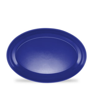 Melamine 36oz Oval Serving Bowl - Cobalt Blue