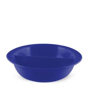 Melamine 46oz Handled Divided Serving Bowl - Cobalt Blue