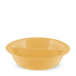 Melamine 46oz Handled Divided Serving Bowl - Maize Yellow