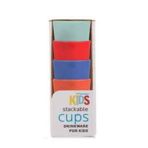 4-Piece Kids Stackable Cup Set - Assorted Colors