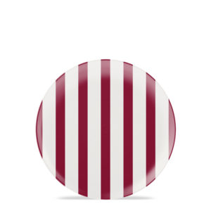 Cora - Melamine 8" Plate - Patriotic Stripes Red