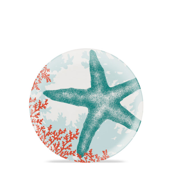 Cora - Melamine 8" Plate - Sea Creatures Starfish