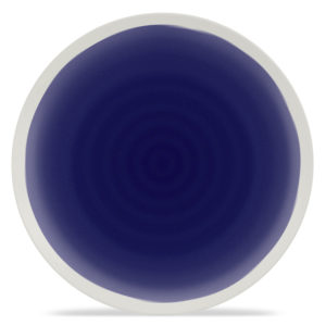 13" Round Platter - Reactive Glaze - Cobalt Blue