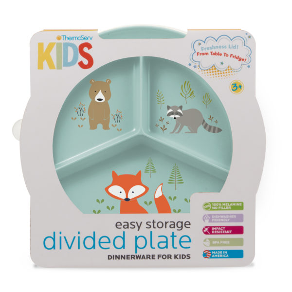 Divided Plate w/Lid - Woodland Friends