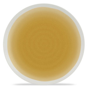 13" Round Platter - Reactive Glaze - Maize Yellow