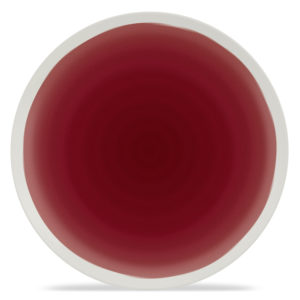 13" Round Platter - Reactive Glaze - Merlot Red