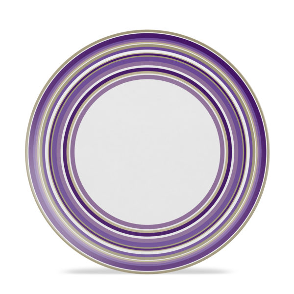 Cora - Melamine 10" Plate - Ribbons - Putty