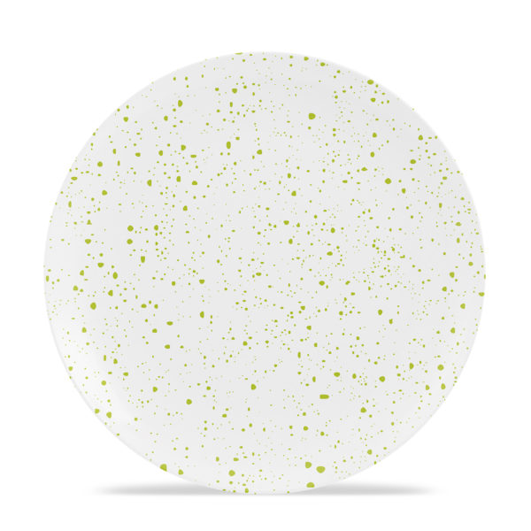 Cadence - Melamine 10" Plate - Speckled - Citrus Green