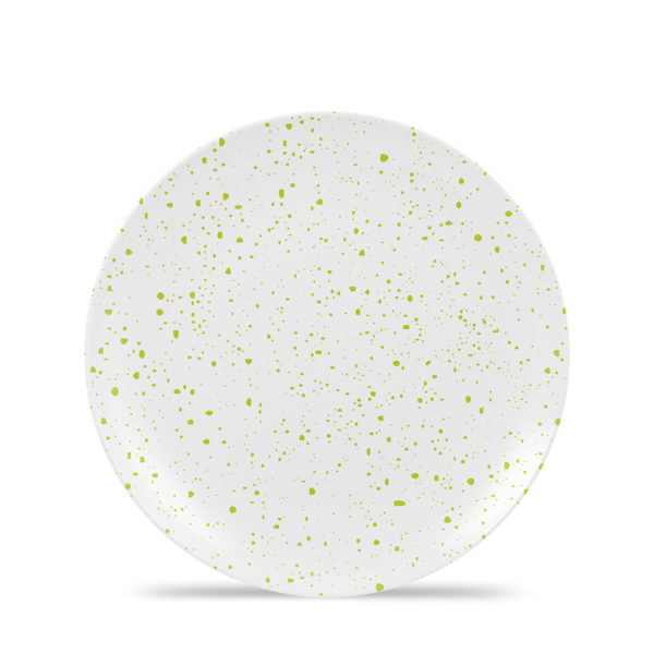 Cadence - Melamine 9" Salad Plate - Speckled - Citrus Green