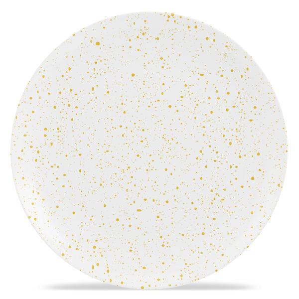 13" Round Platter - Speckled - Maize Yellow
