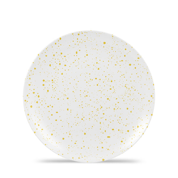 Cadence - Melamine 9" Salad Plate - Speckled - Maize Yellow