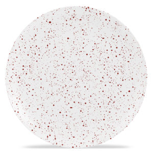 13" Round Platter - Speckled - Merlot Red