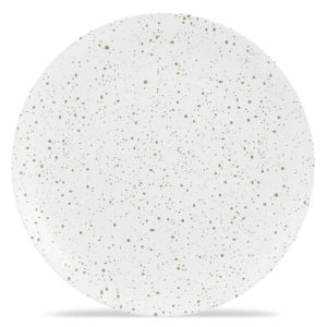 13" Round Platter - Speckled - Putty